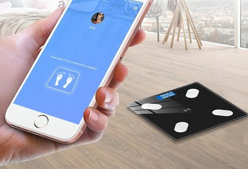 WAGA ŁAZIENKOWA ANALITYCZNA SLIM BLUETOOTH 180KG SMART 25w1 +BATERIE +MIARA na Arena.pl