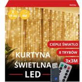 kurtyna świetlna led sople girlanda lampki 300szt 3x3m światełka wiszące