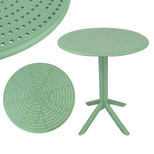 Zielony stolik ogrodowy, kawowy okrągły 60 cm – na balkon i taras S175 na Arena.pl