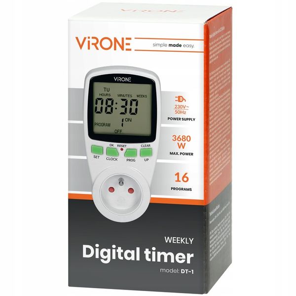 PROGRAMATOR CZASOWY WŁĄCZNIK WYŁĄCZNIK CYFROWY TIMER LCD HARMONOGRAM 7 DNI zdjęcie 2