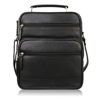 torba męska na ramię listonoszka skórzana czarna do pracy paolo peruzzi