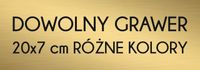 Grawerowana tabliczka Laminat 20x7 DOWOLNY GRAWER napis logo złota