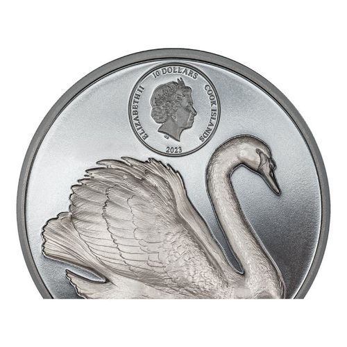 Cook Islands: Black Swan 2 uncje Srebra 2023 Black Proof Ultra High Relief na Arena.pl