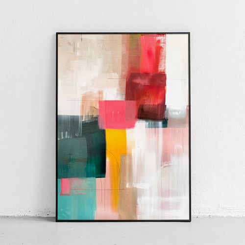 Plakat ramka abstrakcja malarska 40x50 cm w czarnej ramie na Arena.pl