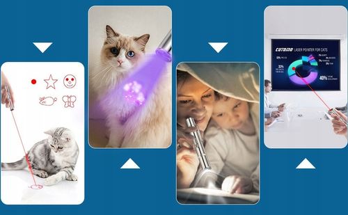 Wskaźnik laserowy dla kota USB 3w1 latarka UV na Arena.pl