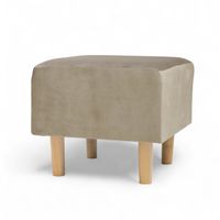Beżowy Podnóżek do fotela Pufa Stołek