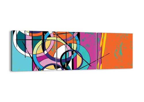Obraz Na Płótnie - Abstrakcja Kolor - 90X30 Cm - Ca90X30-3601 na Arena.pl