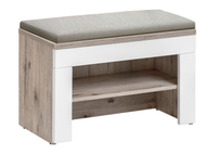 Szafka Na Buty + Poducha 60 cm Wallington + Biały Połysk GAWIN AM