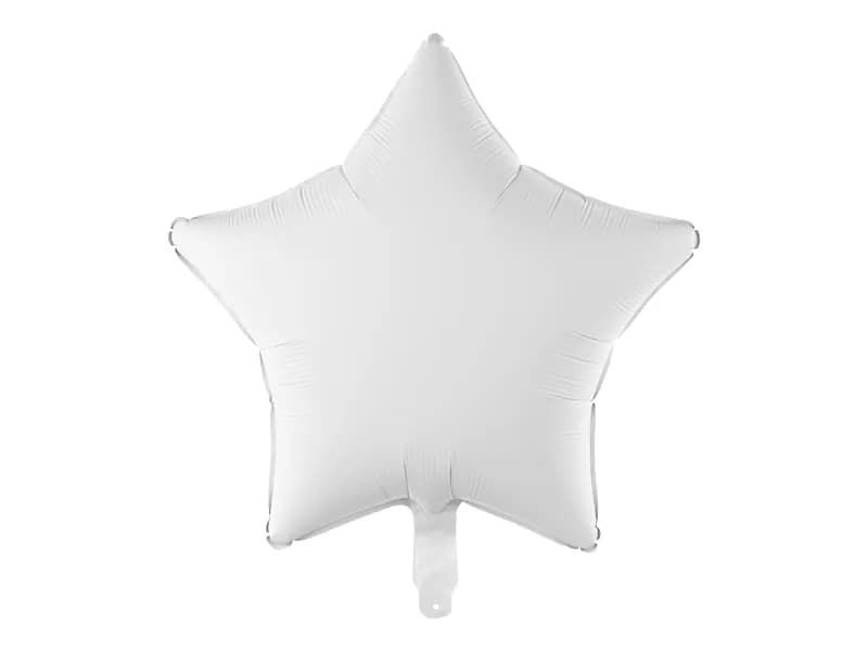 Balon foliowy gwiazda biały, 48 cm zdjęcie 1