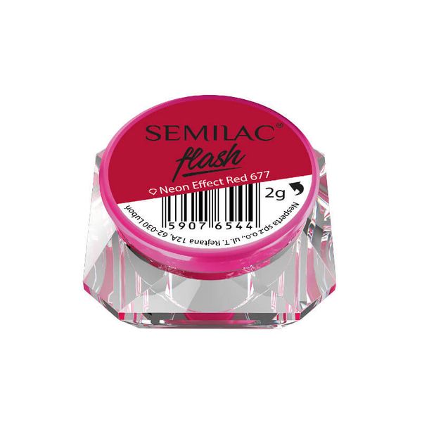 Semilac Flash Neon Effect Red 677 zdjęcie 1