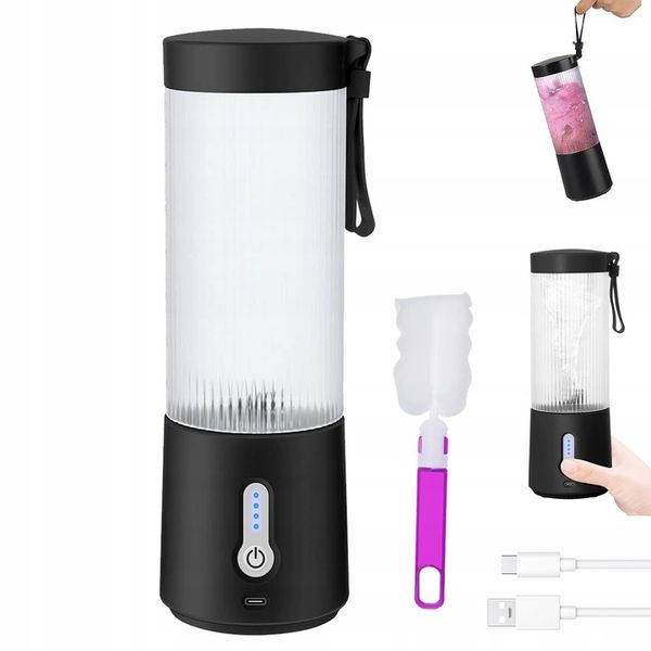 Blender do Koktajli 450ml z 6 Nierdzewnymi Żmijkami i 2000mAh Baterią zdjęcie 6