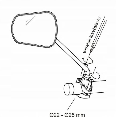 Lusterko rowerowe długie ramię AJS PLUS, POLSKIE na Arena.pl