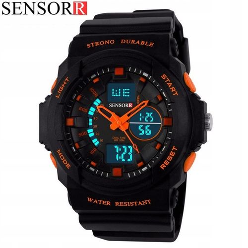 WOJSKOWY ZEGAREK DZIECIĘCY DLA CHŁOPCA S-SHOCK LED NOWY MODEL 2025 SENSORR na Arena.pl