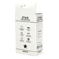 czarny silikonowy czopek analny m z jasnoróżowym kamieniem star collection