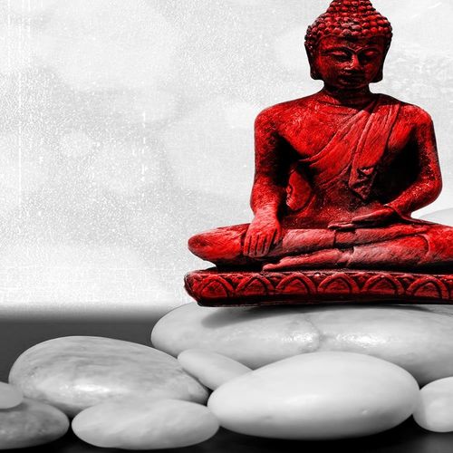 Deco Panel, Budda na kamieniach zen 2 90x60 na Arena.pl