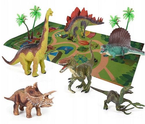 DUŻY ZESTAW FIGURKI DINOZAUR + MATA JURASSIC WORLD na Arena.pl