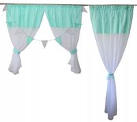 FIRANKA dziecięca komplet okno balkon miętowy
