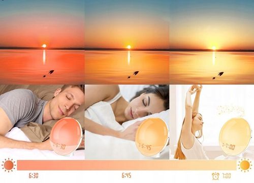 BUDZIK ŚWIETLNY ZEGAR DRZEMKA LAMPKA NOCNA RADIO SYMULATOR WSCHODU na Arena.pl