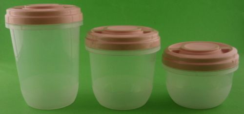 3X POJEMNIK ZAKRĘCANY DO ŻYWNOŚCI ZESTAW POJEMNIKÓW OKRĄGŁYCH 0,5/0,75/1,0L na Arena.pl