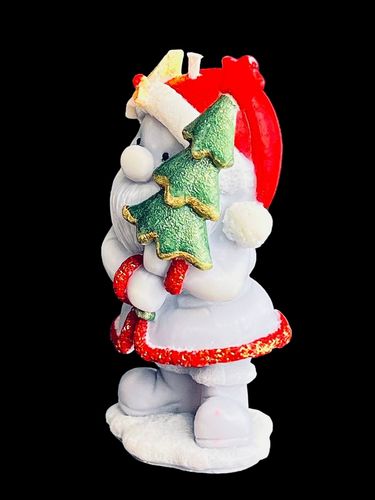 ŚWIECA Z WOSKU PSZCZELEGO ŚWIĘTY MIKOŁAJ Z CHOINKĄ 1 SZT na Arena.pl