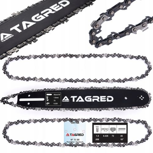 PROWADNICA 2 ŁAŃCUCHY DO PIŁY 18 45cm 0,325 1,5 72 na Arena.pl