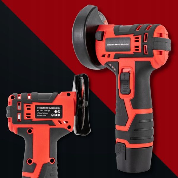 MINI SZLIFIERKA AKUMULATOROWA KĄTÓWKA 76MM 3 TARCZE WALIZKA PRZENOŚNA HILDA zdjęcie 7