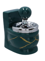 Zielona Popielniczka w Kształcie Kibelka Toalety Zamykana Obrotowa Gentelo