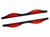 Odbojniki na drzwi, czerwone odblaski, 2 szt.