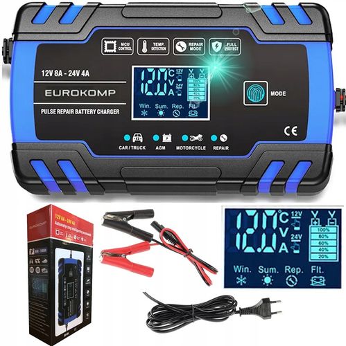 PROSTOWNIK ŁADOWARKA DO AKUMULATORA LCD 12V 24V 8A FUNKCJA NAPRAWY AKU. na Arena.pl