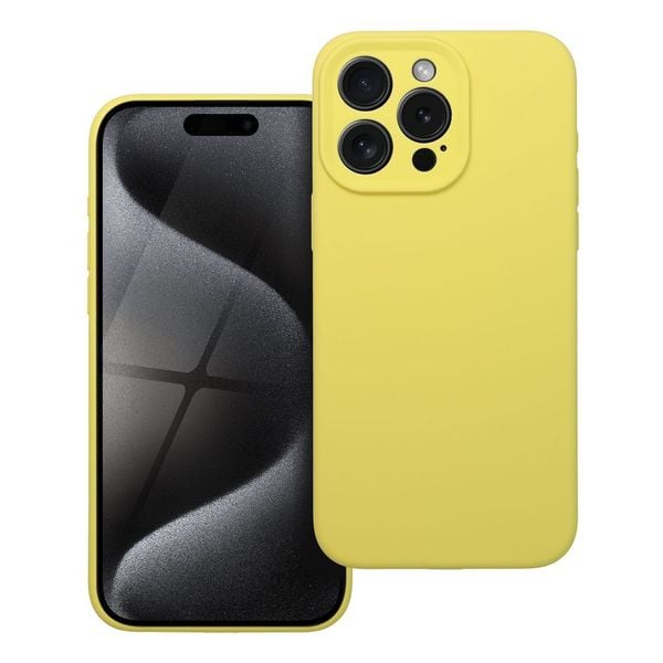 Futerał SILICONE 2mm do IPHONE 15 Pro Max żółty zdjęcie 1