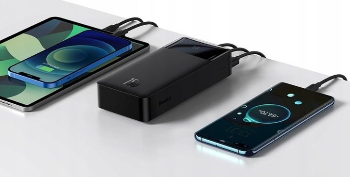 BASEUS DUŻY POJEMNY POWER BANK 30000mAh 15W USB USB C SZYBKI POWER BANK zdjęcie 5