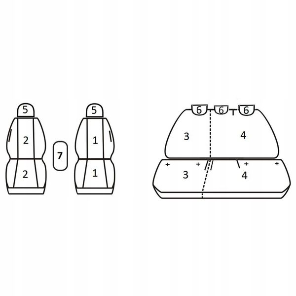 Pokrowce miarowe dedykowane do Dacia Jogger 5os (2021r-....) zdjęcie 2