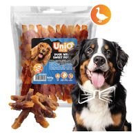 UNIQ PETS Przysmak dla psa z kaczki - frytki z batatów owinięte kaczką 500g