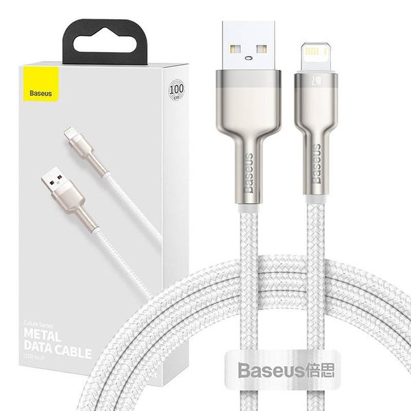Kabel USB do Lightning Baseus Cafule, 2.4A, 1m (biały) zdjęcie 1