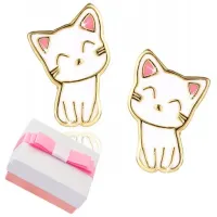 ZŁOTE KOLCZYKI DLA DZIEWCZYNKI KOTKI SREBRNE 925