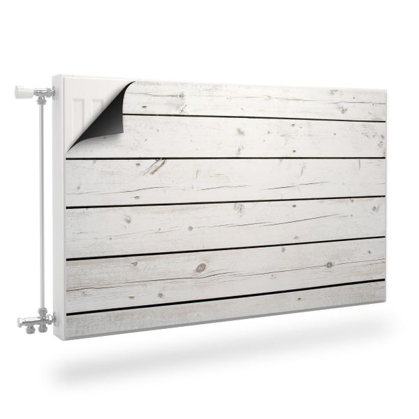 Mata MAGNETYCZNA Na Kaloryfer Białe Deski Imitacja Drewna 90cm x 60cm zdjęcie 1