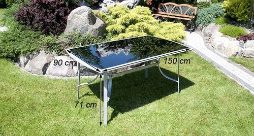 STÓŁ meble ogrodowe DUŻY 150x90 VERONA -CZARNY na Arena.pl