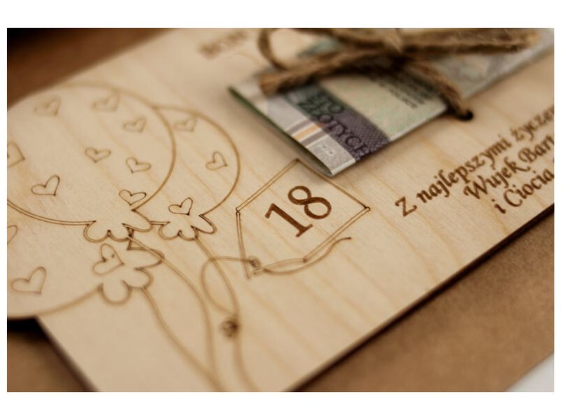 Kartka na urodziny Bon podarunkowy PREZENT na 3 11 18 40 urodziny zdjęcie 2