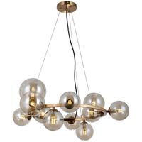 Wisząca lampa do salonu Canello PND-406007-11-HBR Italux kule balls mosiądz