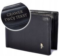 Portfel męski PUCCINI MU-20438 czarny skórzany + TWÓJ GRAWER na prezent
