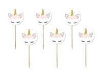 Pikery do babeczek Piękny Jednorożec 6 szt.