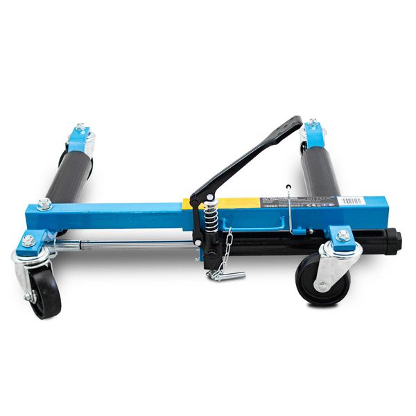 Wózek manewrowy hydrauliczny pod koła 4 sztuki niebieski zdjęcie 5