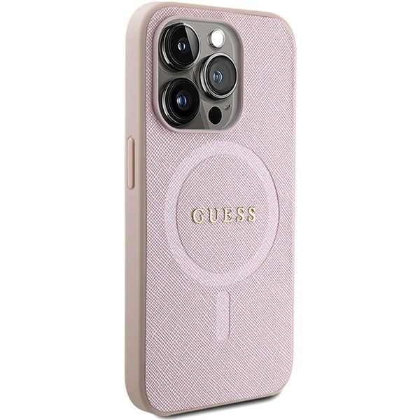 Etui Guess do iPhone 15 Pro, Różowy, MagSafe zdjęcie 4