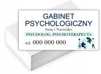 Wizytówki firmowe reklamowe 200szt projekt w cenie GABINET PSYCHOLOGICZNY