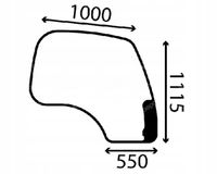 Szyba boczna prawa JCB JS 115, 130, 145, 160, 180, 190, 200, JZ EUROCAB 2