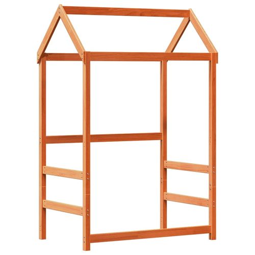 Rama łóżka z daszkiem, woskowy brąz, 75x190 cm, drewno sosnowe na Arena.pl