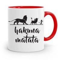 Kubek Czerwony Dzień Dziecka Hakuna Matata Prezent Z Nadrukiem Ze Zdjęciem