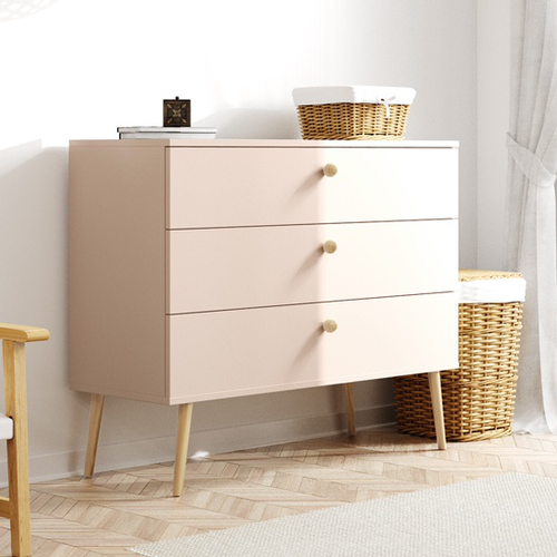 Komoda skandynawska z szufladami na wysokich nogach - Macchiato na Arena.pl