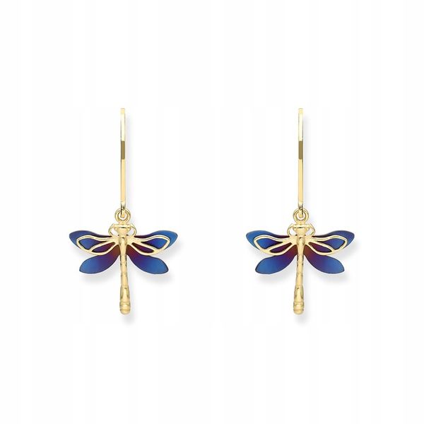 KOLCZYKI WAŻKI SREBRO POZŁACANE Z TYTANEM zdjęcie 1