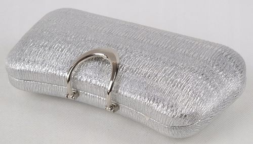 Torebka kopertówka puzderko wieczorowa elegancka wizytowa srebrna na Arena.pl